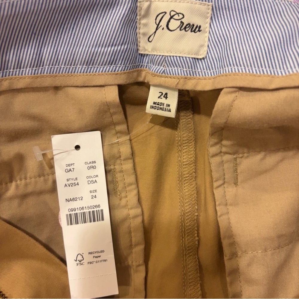 J.Crew Slim Boyfriend Chino Pants NWT Beige Size 24, 30 - Picture 9 of 10